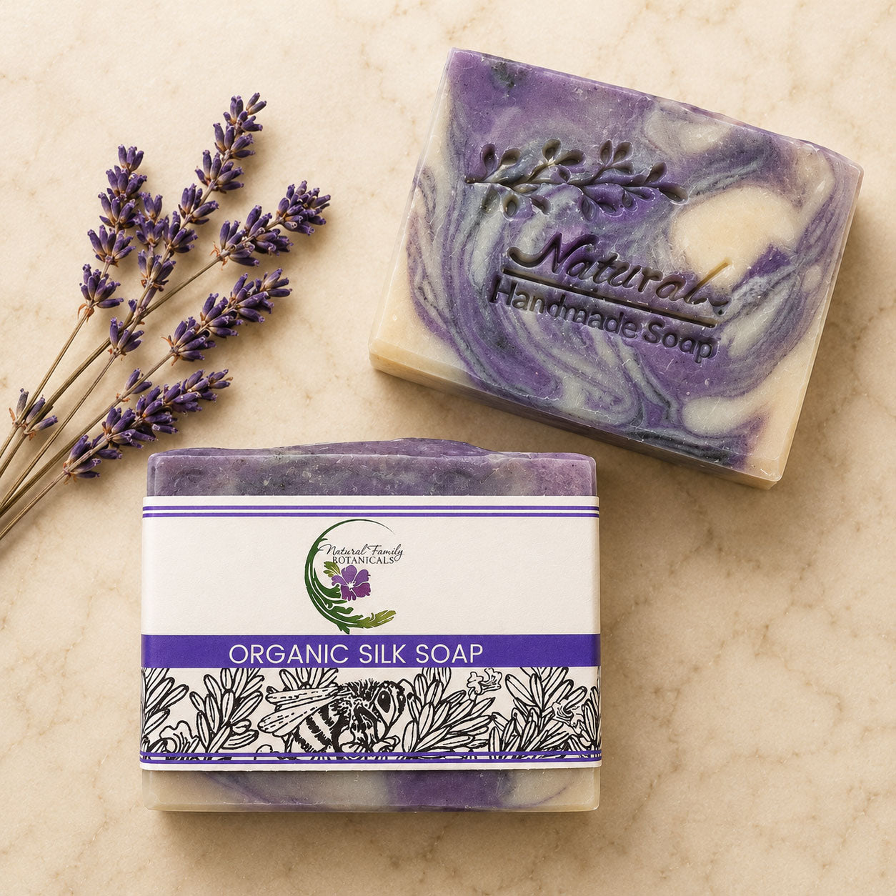 Lavender Swirl Organic Soap